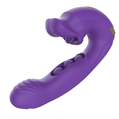 Rose Muncher Clitoris Biting Rolling Ball G Spot Vibrator