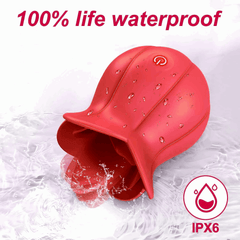 10 Speeds Rose Vibrator With Tongue