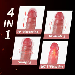 6.6‘’ Vibrating Thrusting Swing Thick Long Lifelike Dildo With Remote Control