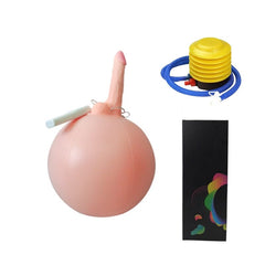 6.3‘’ Bouncy Inflatable Sex Ball with Remote Control Vibrating Realistic Dildo