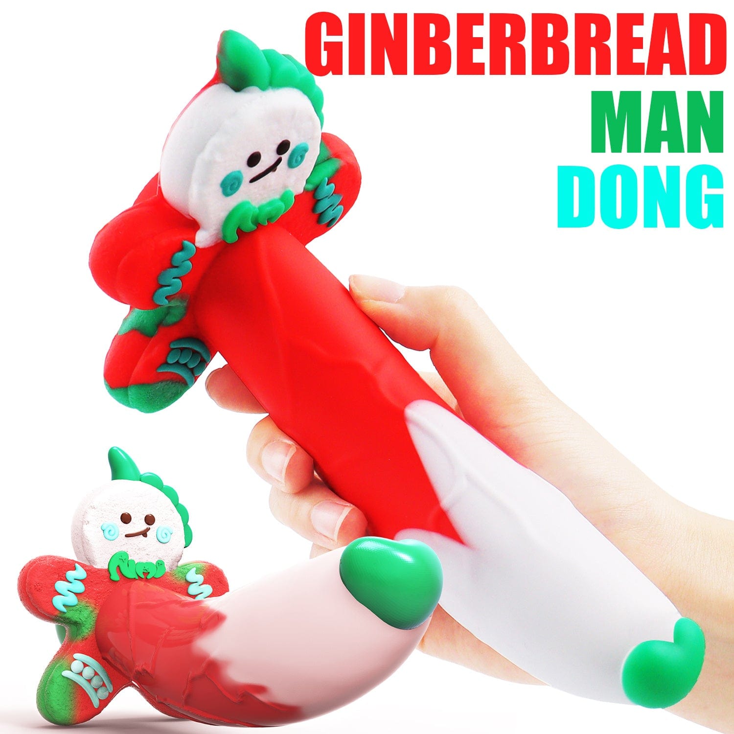 7.08‘’ AIMITEX Gingerbread Man Dildo Suction Cup Manual Masturbator