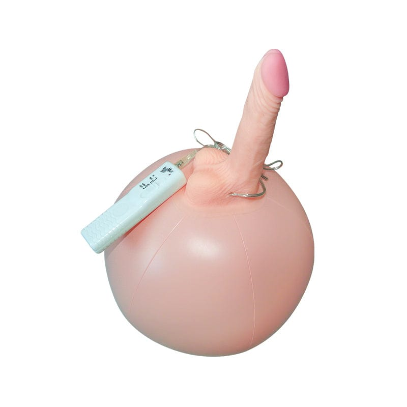 6.3‘’ Bouncy Inflatable Sex Ball with Remote Control Vibrating Realistic Dildo