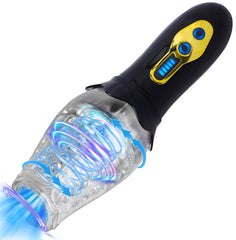 Male Rose Penis Trainer Rotating Vibrating Deepthroat Masturbator