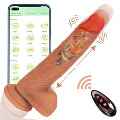 6.6‘’ Vibrating Thrusting Swing Thick Long Lifelike Dildo With Remote Control