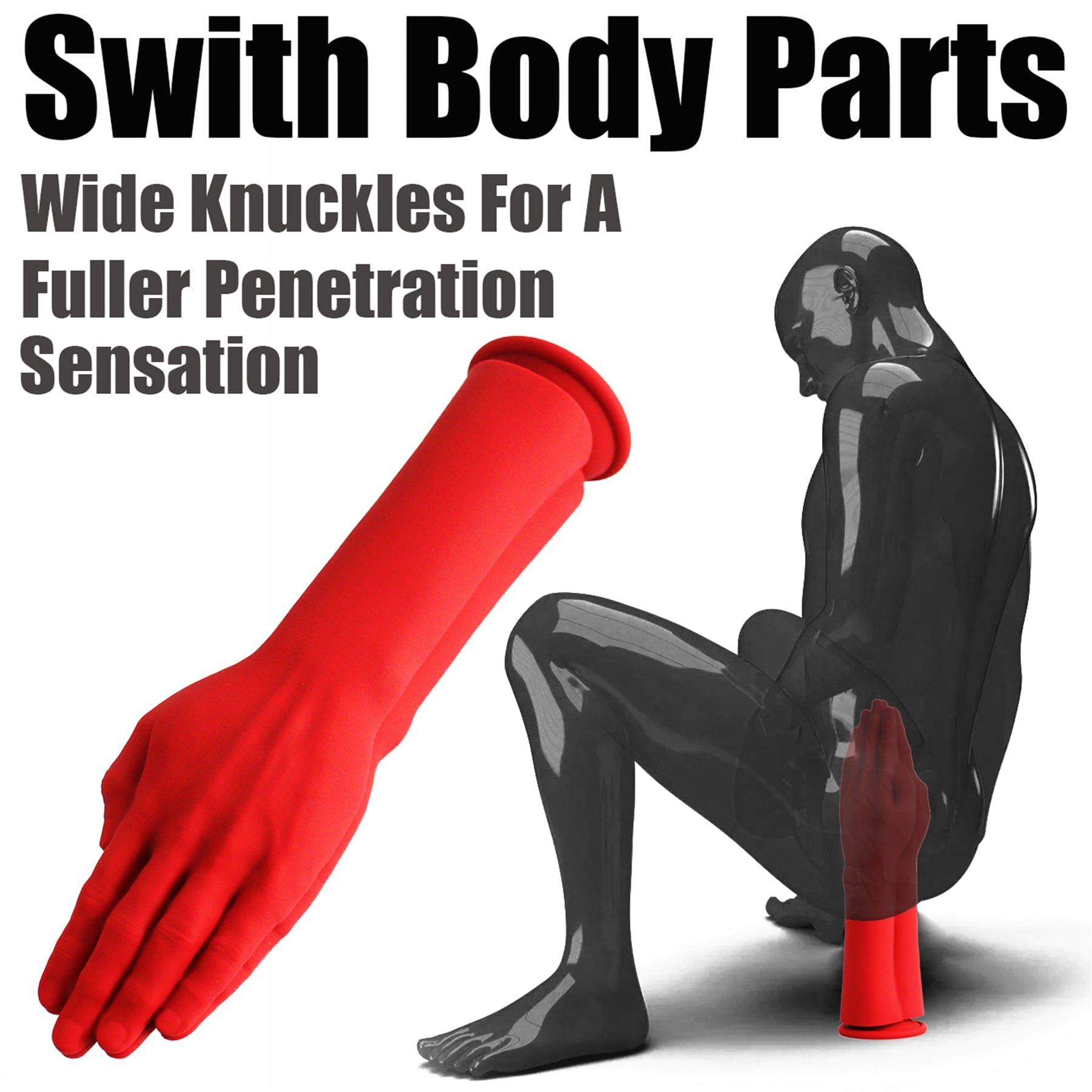 AIMITEX Giant Penis Liquid Silicone Dildo Butt Plug Sex Toy