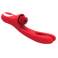 3 In 1 Clit Tickling G Spot Wiggling Dildo Vibrator