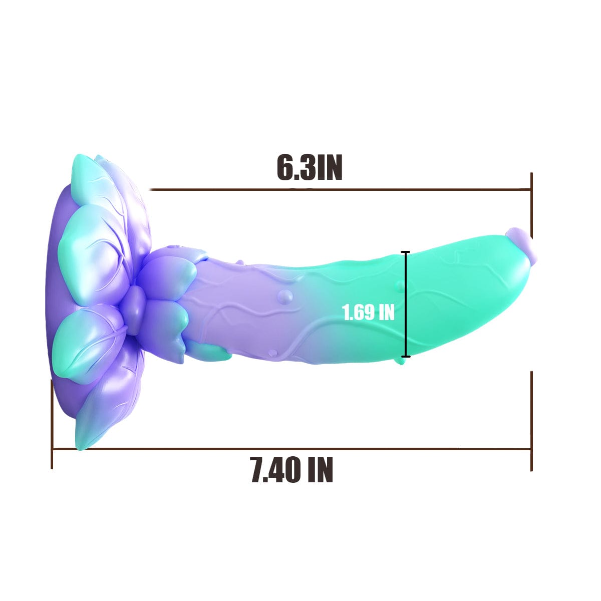 6.3‘’ AIMITEX Rose Silicone Dildo Anal Plug Alien Cute Penis
