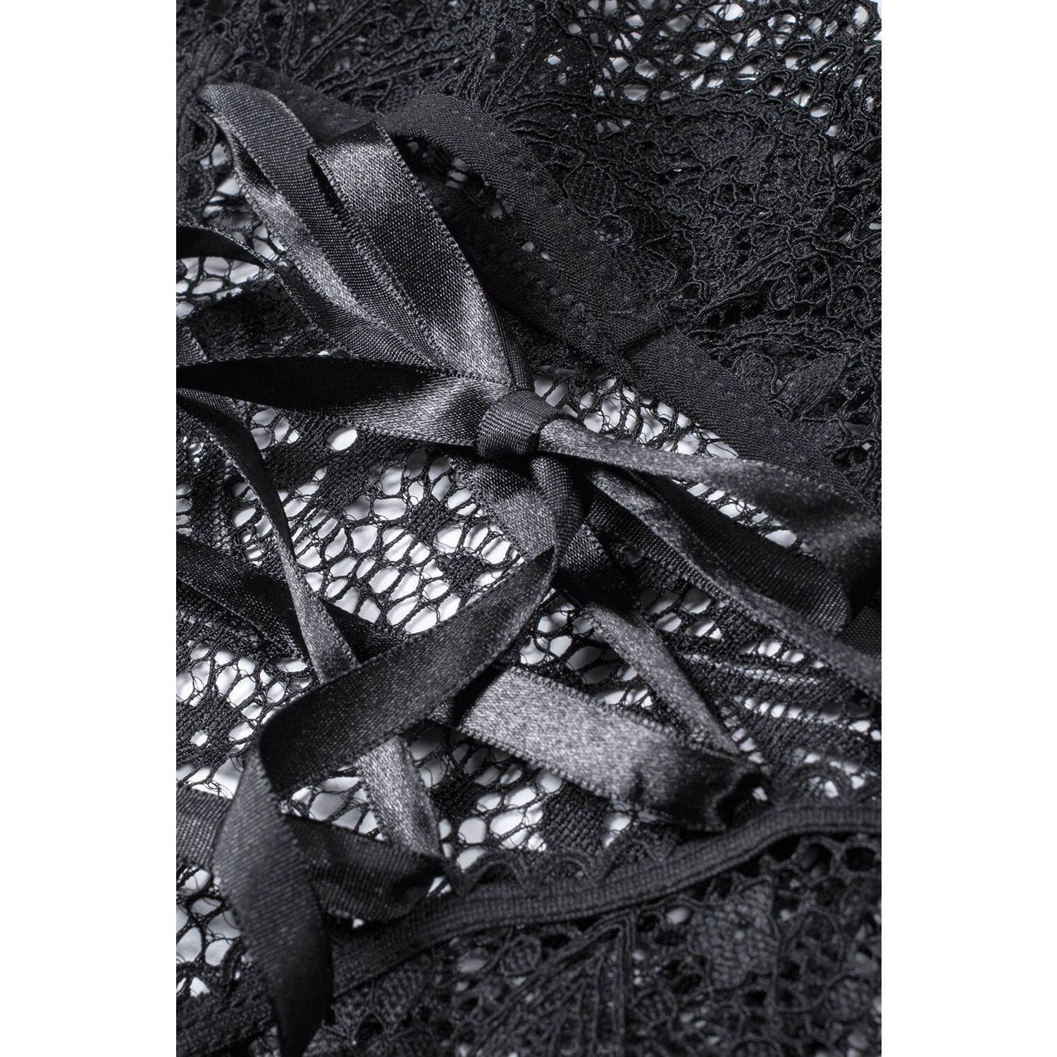 Emma Lace High Waist Brief and Bralette - Black - 3XL Only