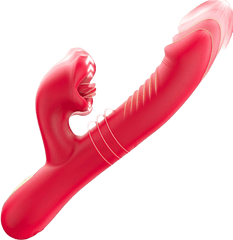 Upgraded Rose Muncher 5 In 1 Thrusting Clitoral G Spot Vibrator